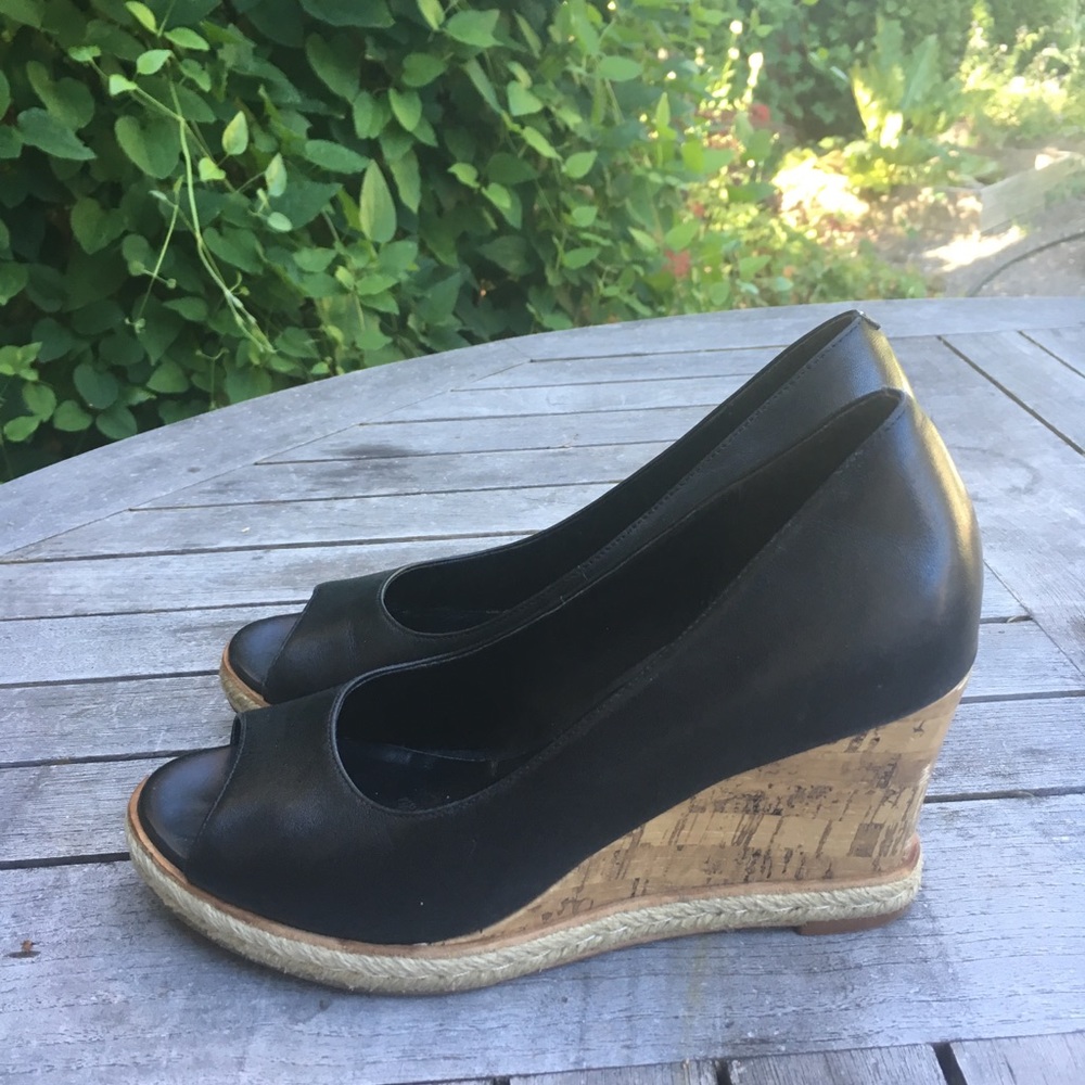 Cole Haan Peep Toe Wedges